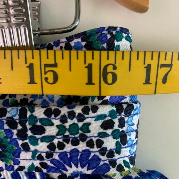 BANANA REPUBLIC Pants 10 Boho‎ Wide Leg Waist Tie Belt Geometric Pattern Pockets - Picture 12 of 14